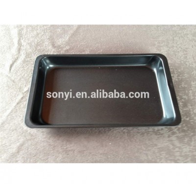 PFOA non stick coating aluminium alloy perforated flat baking tray,600*400 black coating aluminium baking tray.