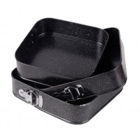 Set Of 2 Large Non Stick Carbon Steel Square Cake Tin Pie Baking Roast Pan Trays(BK-D1065)