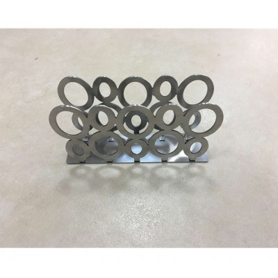 Durable stainless steel square napkin ring holder