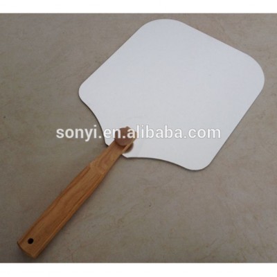 Aluminium spatula pizza peel with foldable wooden handle,Aluminium pizza pan handle,Wooden handle pizza cutter